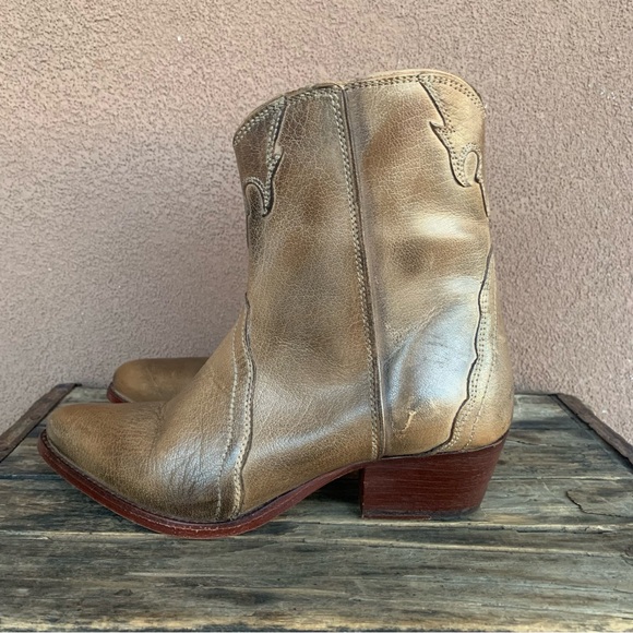 Free People Frontier Western Leather Ankle Bootie - Picture 4 of 13